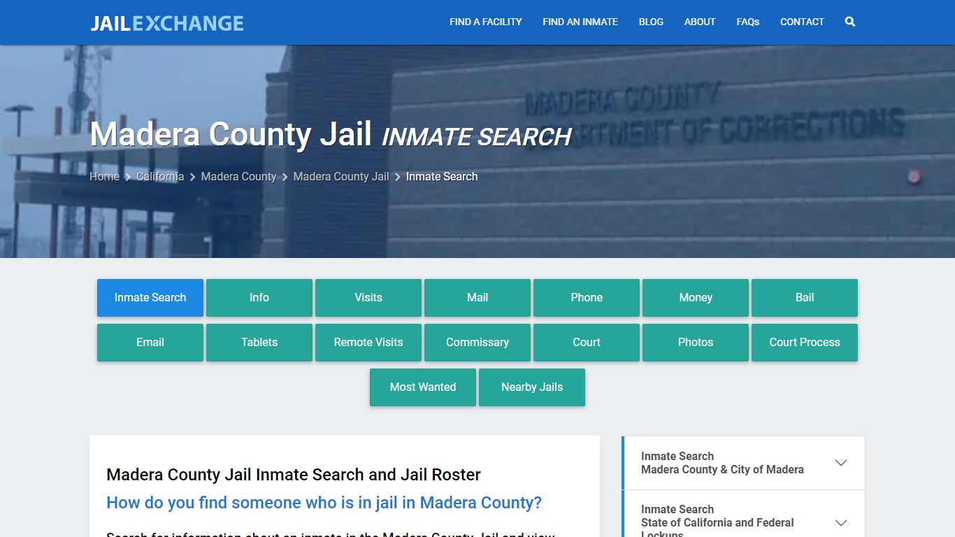 Inmate Search: Roster & Mugshots - Madera County Jail, CA